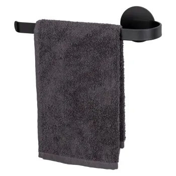 Suport pentru prosoape negru mat autoadeziv din metal Bivio - Wenko imagine