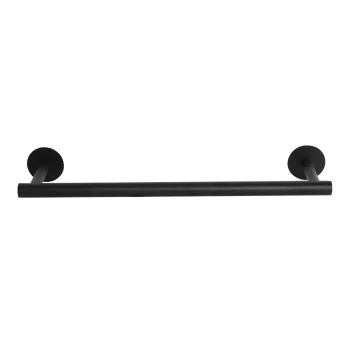 Suport pentru prosoape negru mat autoadeziv din metal Fixeo - douceur d'interieur imagine