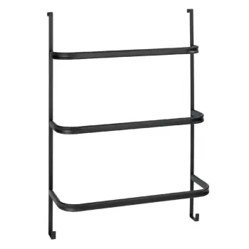 Suport pentru prosoape Wenko Towel Holder Black, 21 x 54 cm, negru imagine