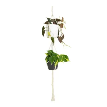 Suport suspendat pentru ghiveci de flori din material textil o 10 cm (inaltime 120 cm) Macrame - Artevasi imagine