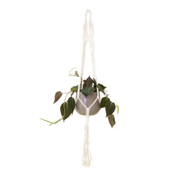 Suport suspendat pentru ghiveci de flori din material textil o 13 cm (inaltime 100 cm) Macrame - Artevasi imagine