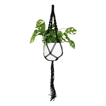 Suport suspendat pentru ghiveci de flori din material textil o 13 cm (inaltime 100 cm) Macrame - Artevasi imagine