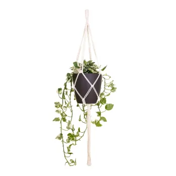 Suport suspendat pentru ghiveci de flori din material textil o 13 cm (inaltime 100 cm) Macrame - Artevasi imagine