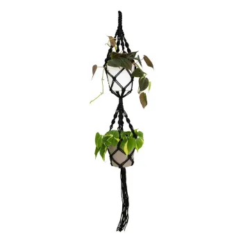 Suport suspendat pentru ghiveci de flori din material textil o 13 cm (inaltime 120 cm) Macrame - Artevasi imagine
