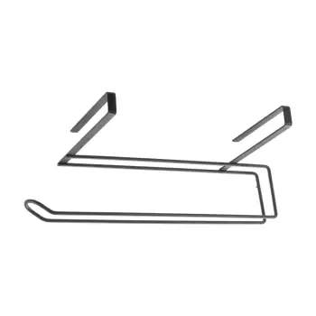 Suport suspendat pentru prosoape de bucatarie Metaltex, negru imagine