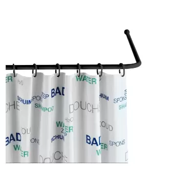 Suport universal pe colt pentru perdea de dus Wenko Black, o 2 cm, negru imagine