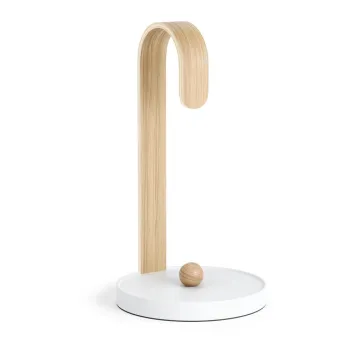 Suport vertical pentru prosoape de bucatarie din hartie alb din lemn o 17 cm Bellwood - Umbra imagine