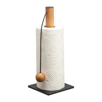 Suport vertical pentru prosoape de bucatarie din hartie negru o 13 cm Bull - LIND DNA imagine