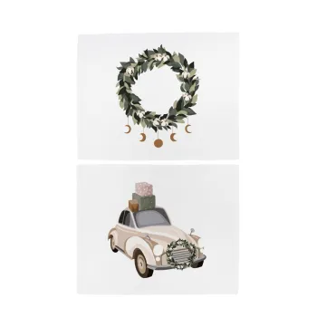 Suporturi pentru farfurii 2 buc. din material textil 35x47 cm cu model de Craciun Festive Car - Butter Kings imagine