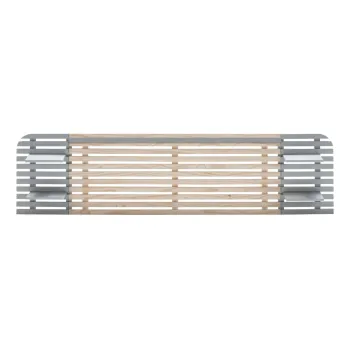 Tablie de pat gri deschis/in culoare naturala din lemn masiv de pin 240x62 cm Dimas - Marckeric imagine