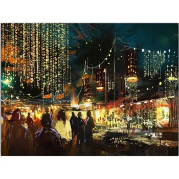 Tablou 100x70 cm City Street - Wallity imagine