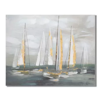 Tablou 100x80 cm Gold Boat - Mauro Ferretti imagine