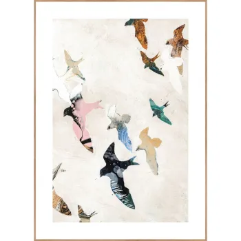 Tablou 30x40 cm Abstract Birds - Malerifabrikken imagine