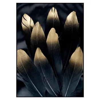 Tablou 30x40 cm Golden Feather - Malerifabrikken imagine