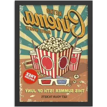 Tablou 40x55 cm Retro Cinema - Wallity imagine