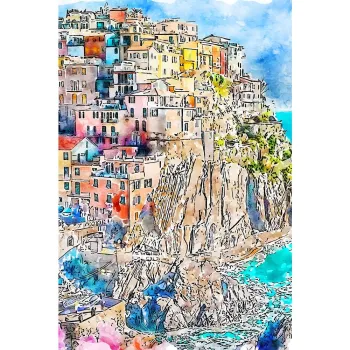 Tablou 40x60 cm Manarola - Fedkolor imagine