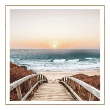 Tablou 50x50 cm Beach Footbridge - knor imagine