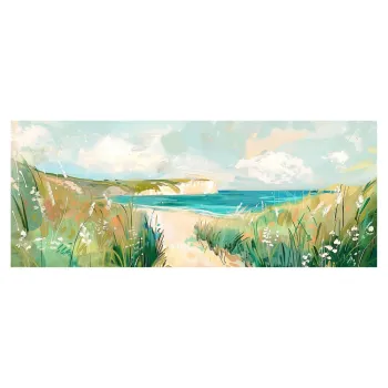 Tablou 60x150 cm Gouache Sea - Styler imagine