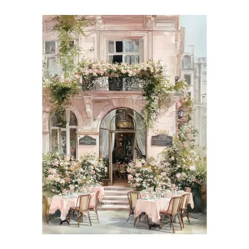 Tablou 60x80 cm Cafe de Fleurs - Styler imagine