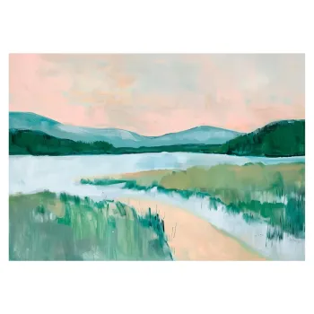 Tablou 70x100 cm Gouache Lake - Styler imagine