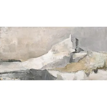 Tablou cu detalii pictate manual 140x70 cm Nordic Shapes - Malerifabrikken imagine