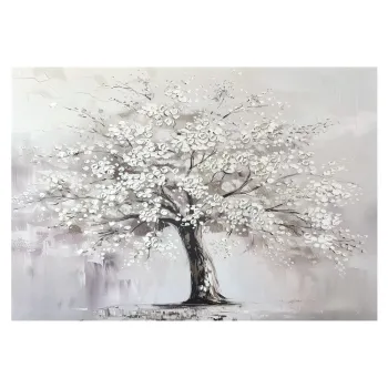 Tablou cu detalii pictate manual 70x100 cm White Tree - Styler imagine