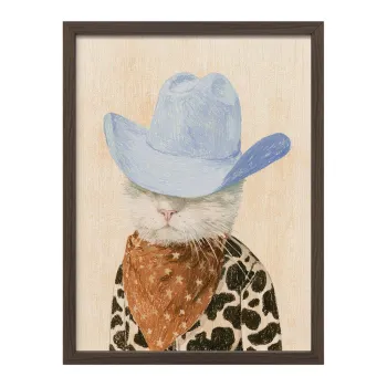 Tablou cu rama imprimat 30x40 cm Howdy Cat - Styler imagine