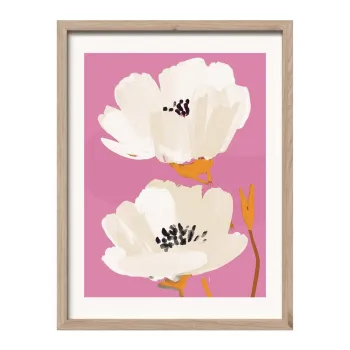 Tablou cu rama imprimat 30x40 cm Peony Bloom - Styler imagine