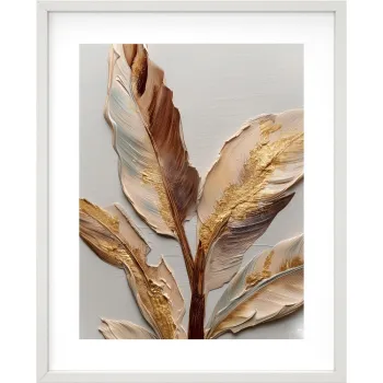 Tablou cu rama imprimat 40x50 cm Golden Strelitzia - Styler imagine
