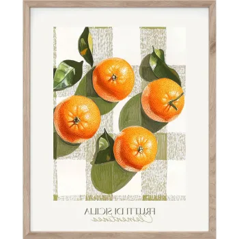 Tablou cu rama imprimat 40x50 cm Mandarines - Styler imagine