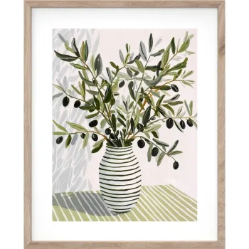 Tablou cu rama imprimat 40x50 cm Olive Bunch II - Styler imagine