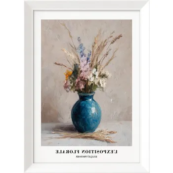 Tablou cu rama imprimat 56x75 cm Blue Vase - Styler imagine