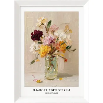 Tablou cu rama imprimat 56x75 cm Sunny Bouquet - Styler imagine