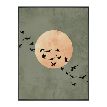 Tablou cu rama imprimat 60x80 cm Midnight Flight - Styler imagine