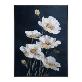 Tablou cu rama imprimat 60x80 cm White Poppies - Styler imagine