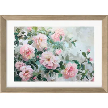 Tablou cu rama imprimat 75x56 cm Blooming Roses - Styler imagine