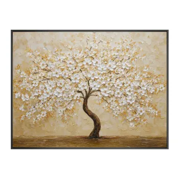 Tablou cu rama imprimat 80x60 cm Golden Tree - Styler imagine