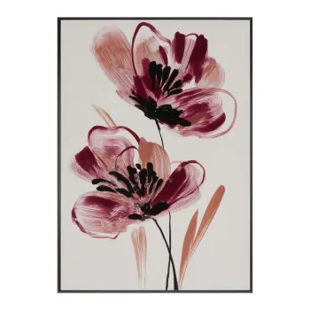 Tablou cu rama/pe panza imprimat 70x100 cm Burgundy Blooms - Styler imagine