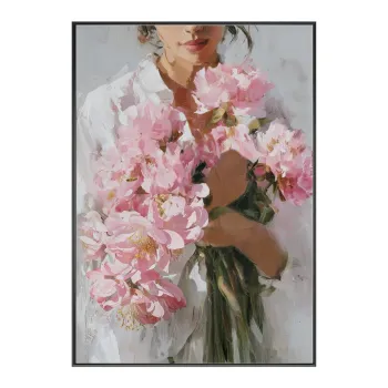 Tablou cu rama/pe panza imprimat 70x100 cm Floral Embrace - Styler imagine