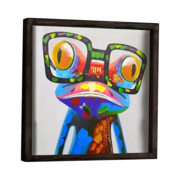 Tablou decorativ Frog, 34 x 34 cm imagine