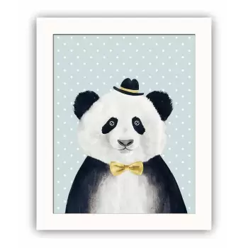 Tablou decorativ Panda, 28,5 x 23,5 cm imagine