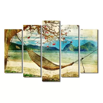 Tablou din mai multe piese Hammock, 105 x 70 cm imagine