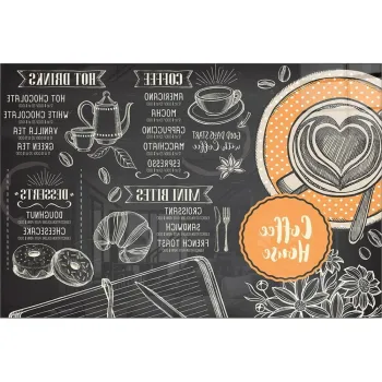Tablou din sticla 100x70 cm Coffee House - Wallity imagine