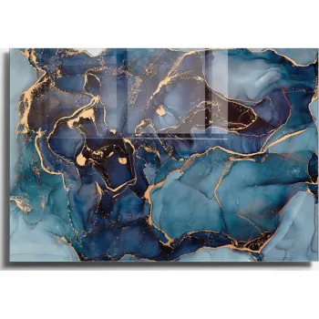 Tablou din sticla 100x70 cm Dark Marble - Wallity imagine