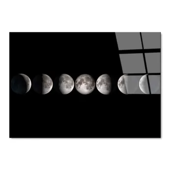 Tablou din sticla 100x70 cm Moon Phases - Wallity imagine