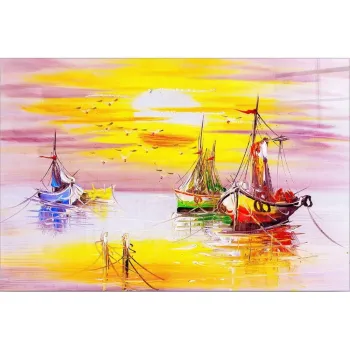 Tablou din sticla 100x70 cm Sunset - Wallity imagine