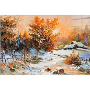 Tablou din sticla 100x70 cm Winter - Wallity imagine