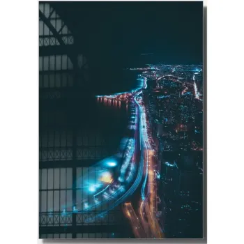 Tablou din sticla 50x70 cm Night Way - Wallity imagine