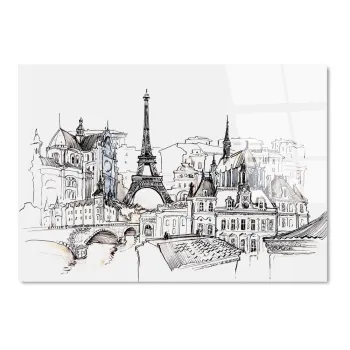 Tablou din sticla 70x100 cm Paris - Wallity imagine