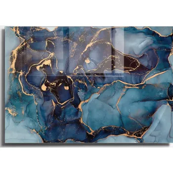 Tablou din sticla 70x50 cm Dark Marble - Wallity imagine